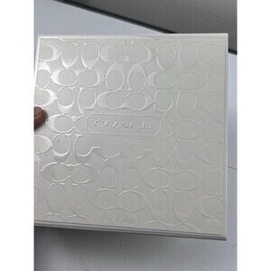 Coach White on White Embossed Gift Box